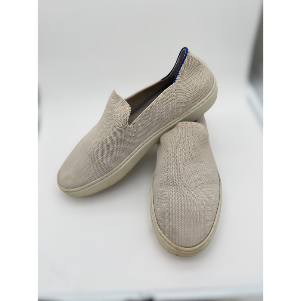 Rothys The Sneaker Sand Beige Slip On Knit Walking Shoes Womens 8.5 - Picture 2 of 5